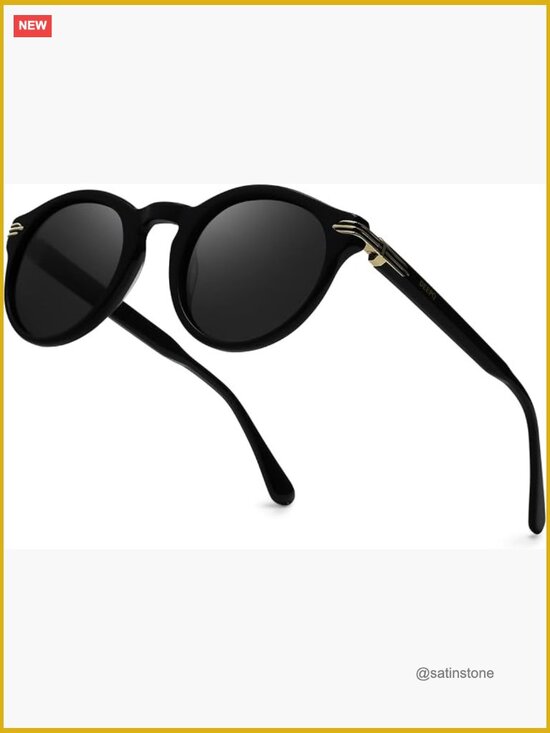 Vintage Round Sunglasses Large Frame UV400 Lens Retro Shades main image 6